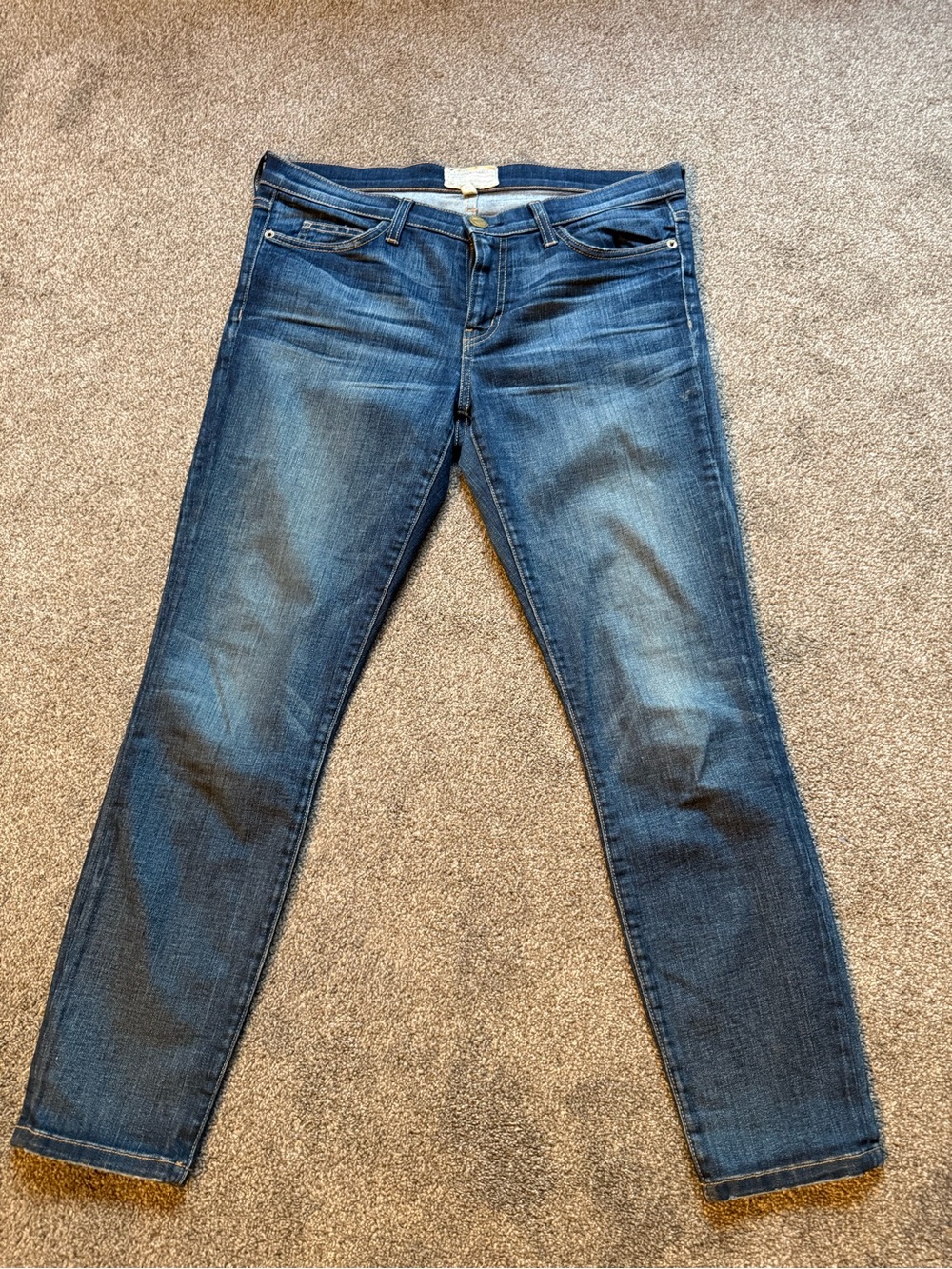 Current/Elliott Women's Skinny Jeans in Dark Blue Wash